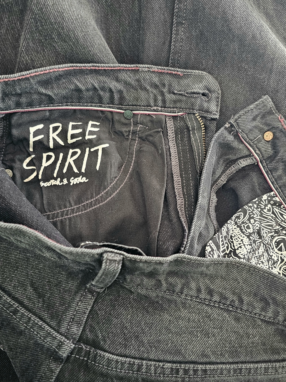 Scotch & Soda Washed Black Straight Jeans 8/29 EUC - Picture 8 of 11